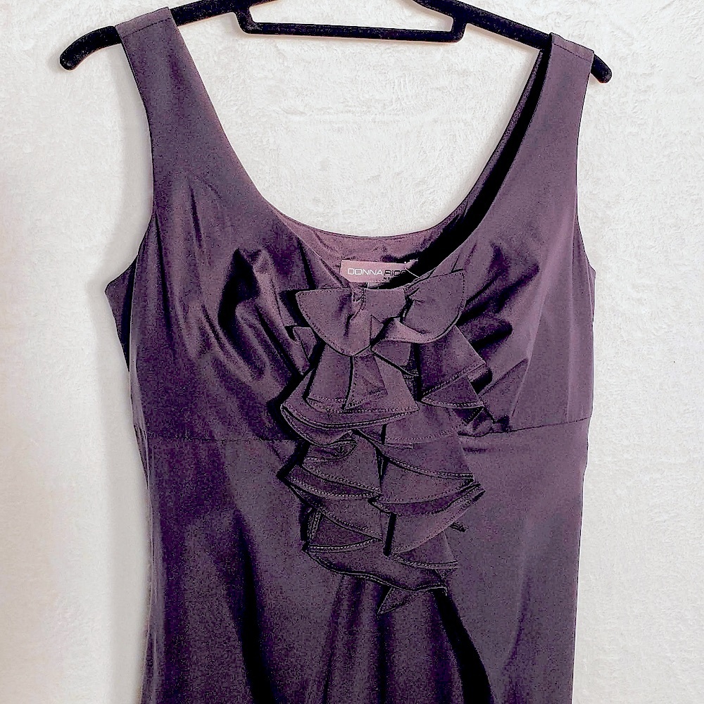 DONNA RICCO NY Lined Black Dress Size 4